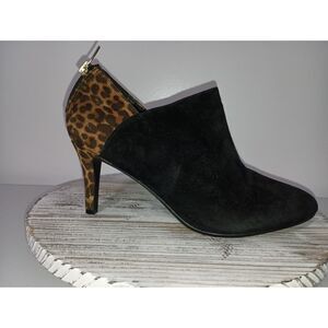 BANDELINO, BN Dawn Black/Leopard Pattern Booties, Woman Size 8.5